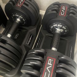 CAP Barbell ADJUSTABELL Adjustable Round Dumbbell Weights - Pairs |55 lb 