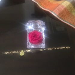 Brazalete De Oro Con Placa