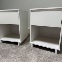 Pair of White Nightstands / End Tables – $80 for Both