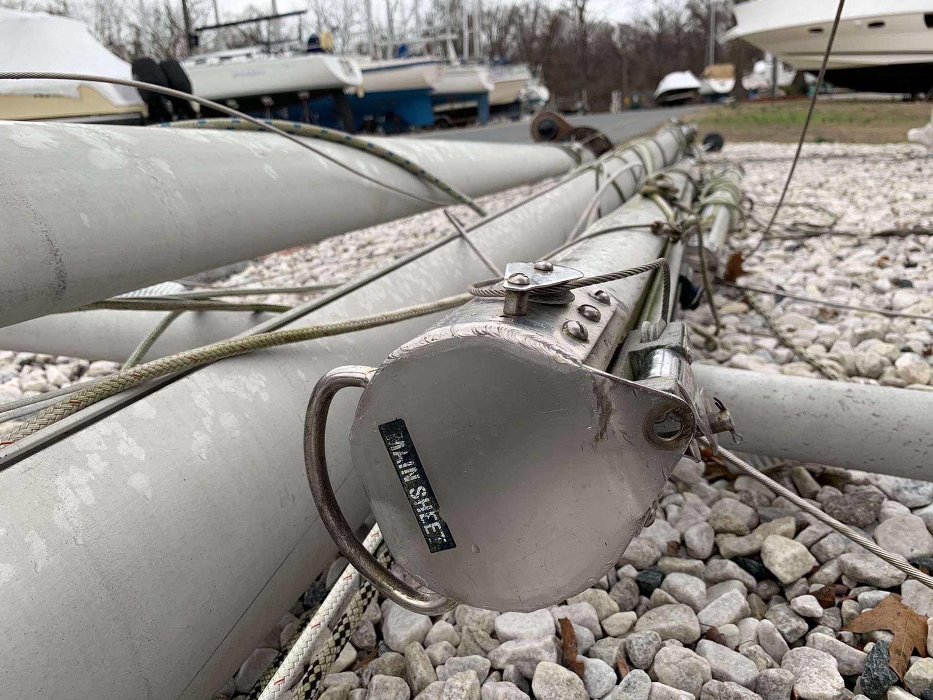 Main & Mizzenmast, Booms, Sails Bundle for ‘78 Allied Princess ‘36 Ketch Sailboat