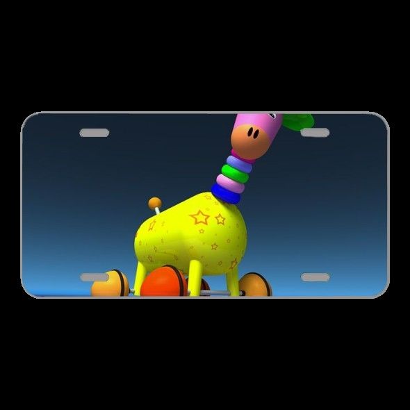 License Plate Novelty Car Front Giraffe Toy Wheel Colors Graphics