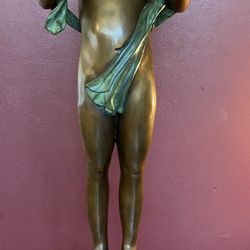 Frederick William MacMonnies Signed Bronze Sculpture: Pan of Rohallion