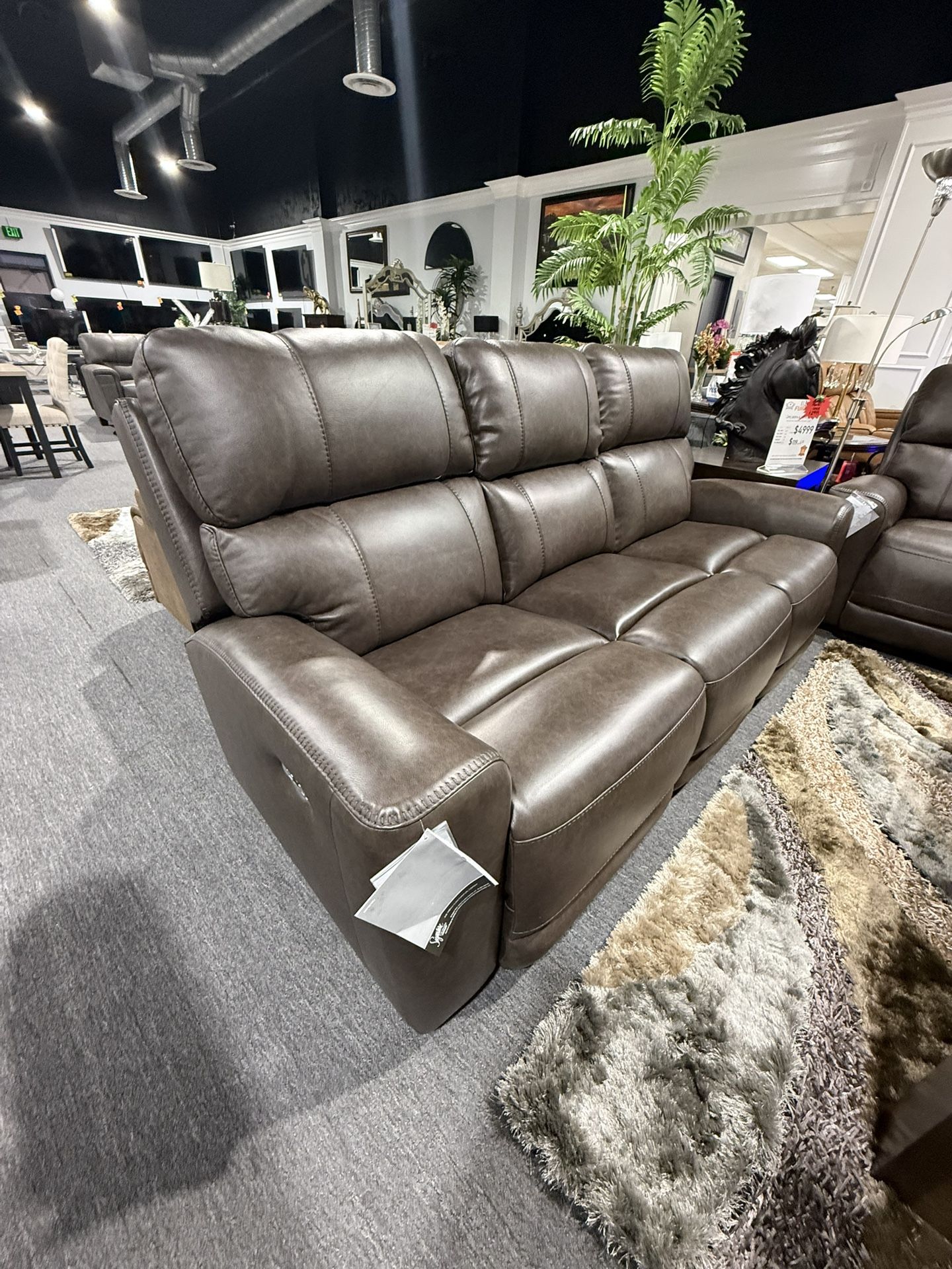 2 Pc Power Recliner Sofa And Loveseat Real Leather Financing Available No Credit Needed