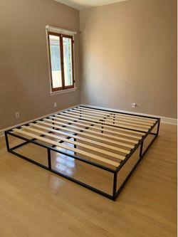 FREE bed frame King size , wood and metal frame