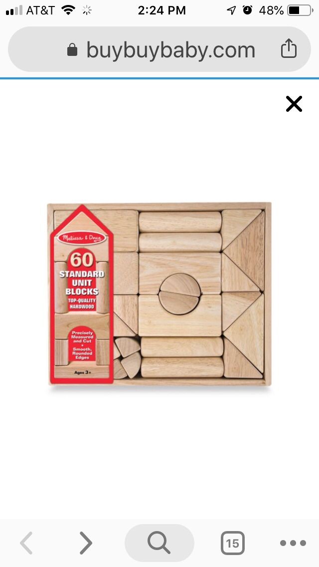 Melissa and Doug wooden standard unit blocks