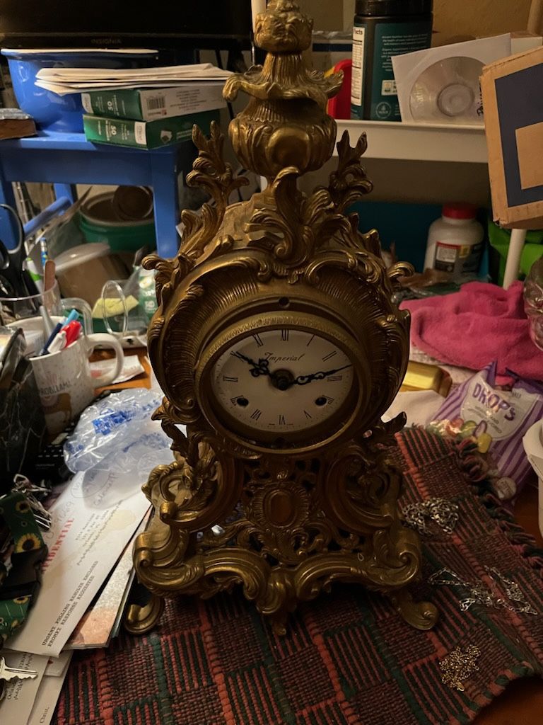 Imperial brass clock