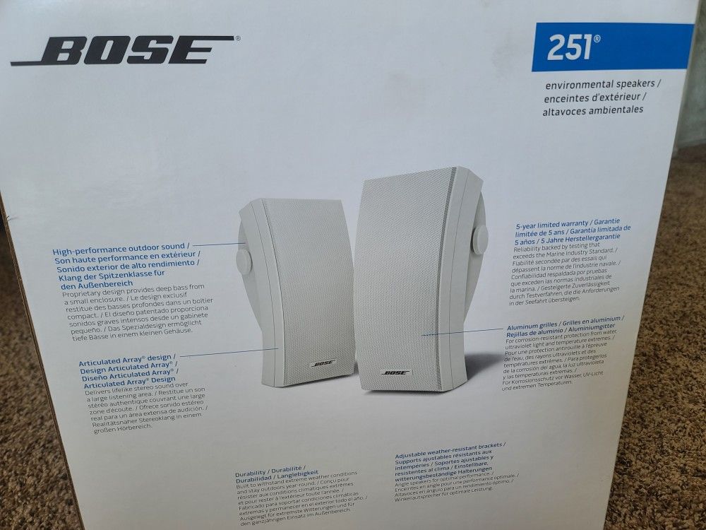 Bose 251 Environmental Speakers. White. Today Sale