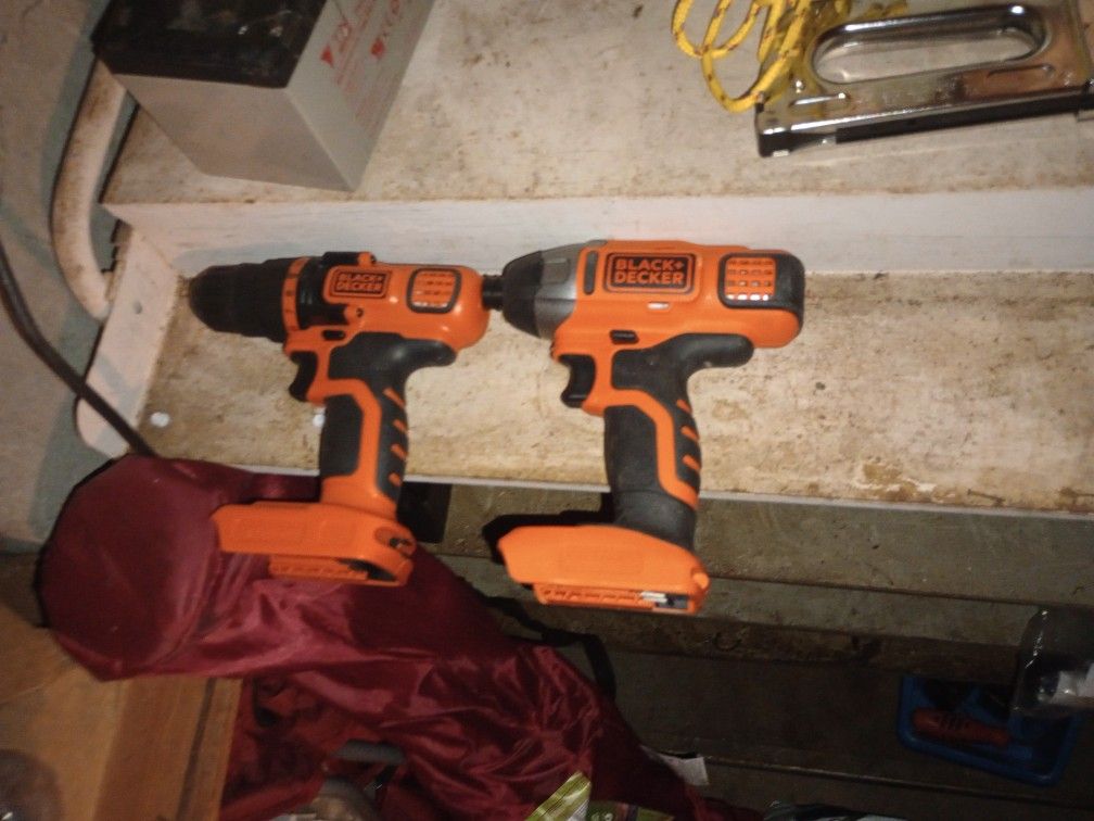 2black And Decker Drills 1 Impact And 1 Drill