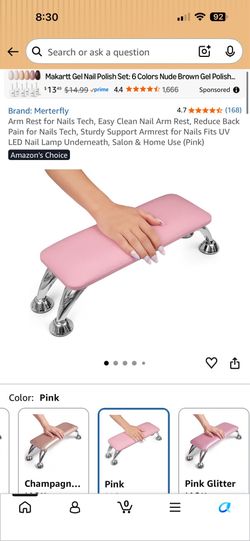 Pink Nail Arm Rest