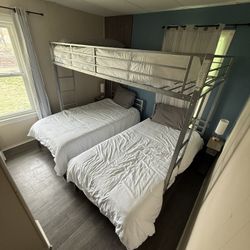 LIKE NEW Bunk Bed W/mattresses