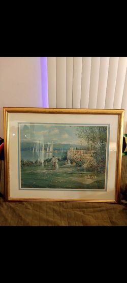 Rare-Vintage L. Gordon "Gentle Breezes "Artists Proof Signed Print-Custom Frame With C.O.A.