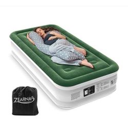 ZEARNA TWIN SIZE AIR MATTRESS WITH BUILT IN PUMP 