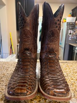 ROCK’EM BLAZE PYTHON SQUARE TOE Sz 9.5