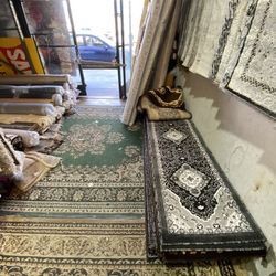 2x7 Area Rugs Carpet Rugs Runner Hallway Thick Colors Black Gray