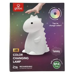 Tommy the Dinosaur White Multi-Color Changing Integrated LED TikTok Night Light