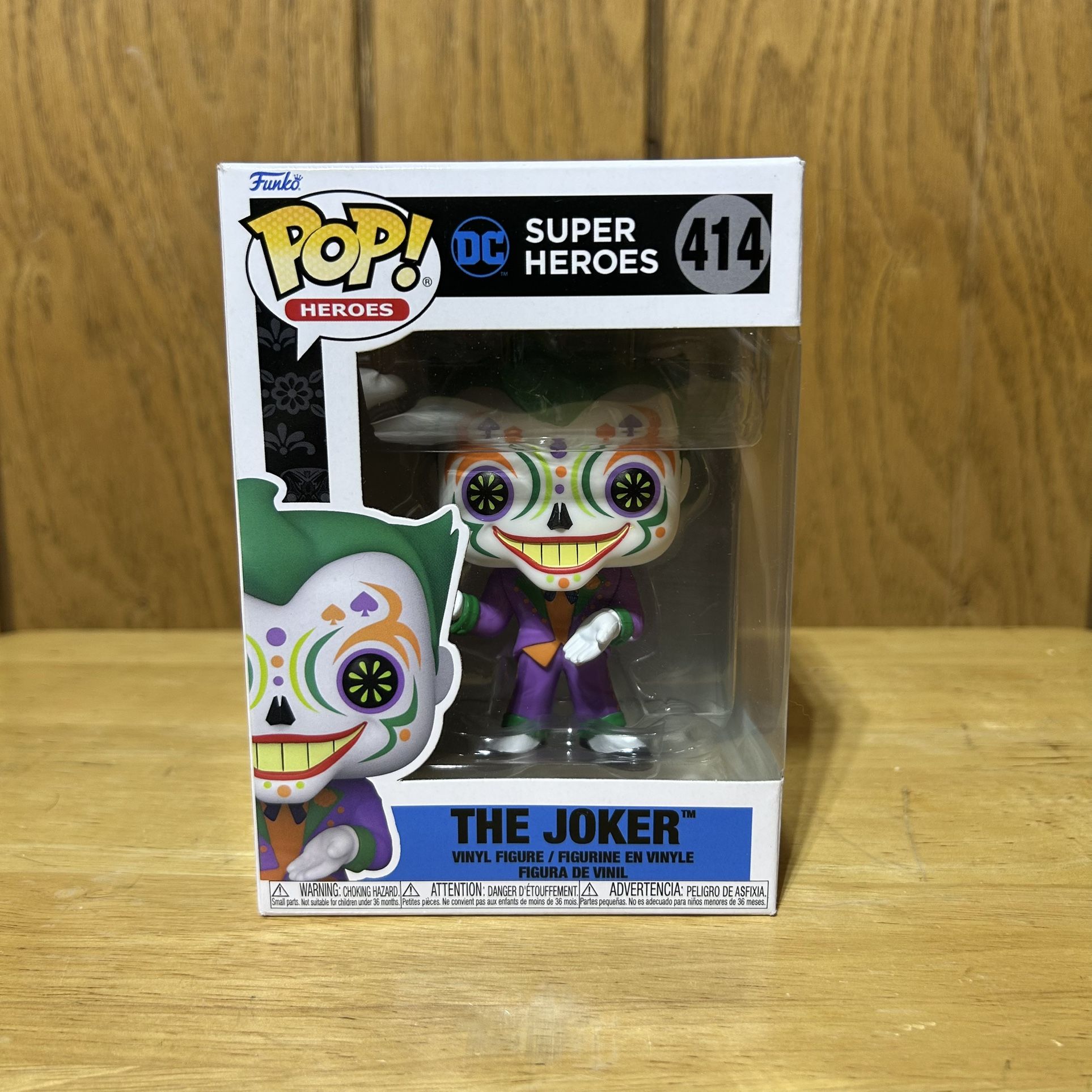 Funko Pop! Vinyl: The Joker DC Super Heroes Dia de Los Muertos #414 Figure NEW