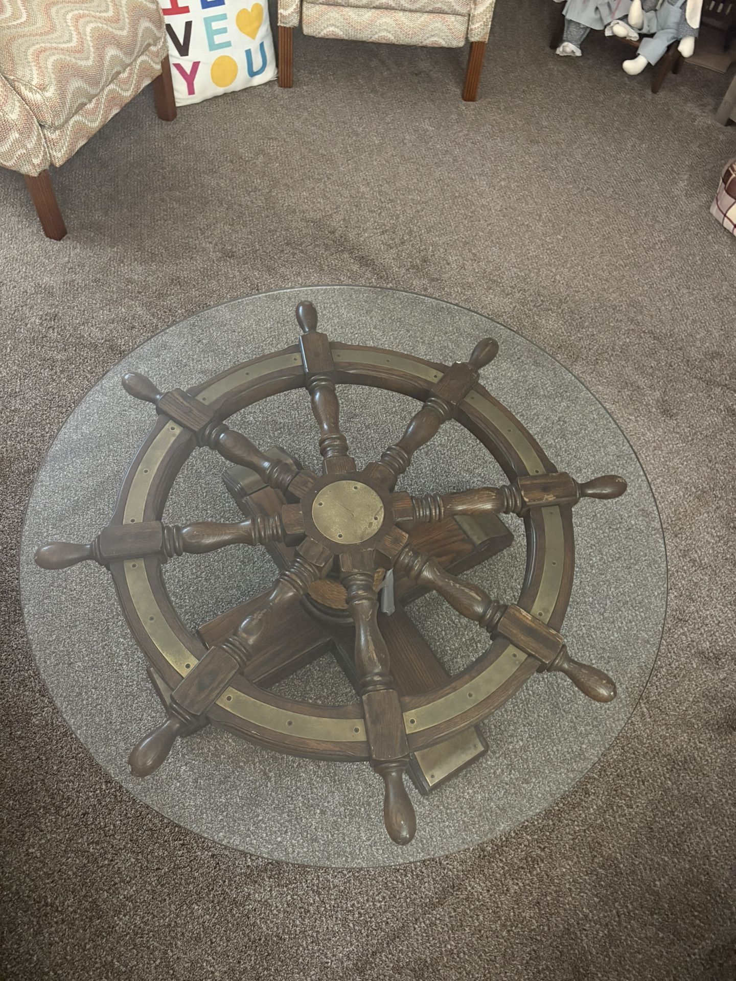 ship wheel table