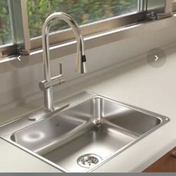 Kindred CSLA1515-6-2CBN Bar Sink Bowl, Rectangle Bowl, 15 In L X 15 In W Dimensions, Stainless Steel, Satin, 1-Bowl 
