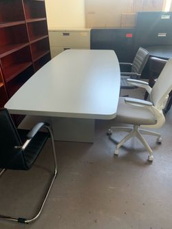 Conference Table boat shaoe 42”x96” gray !!sale!