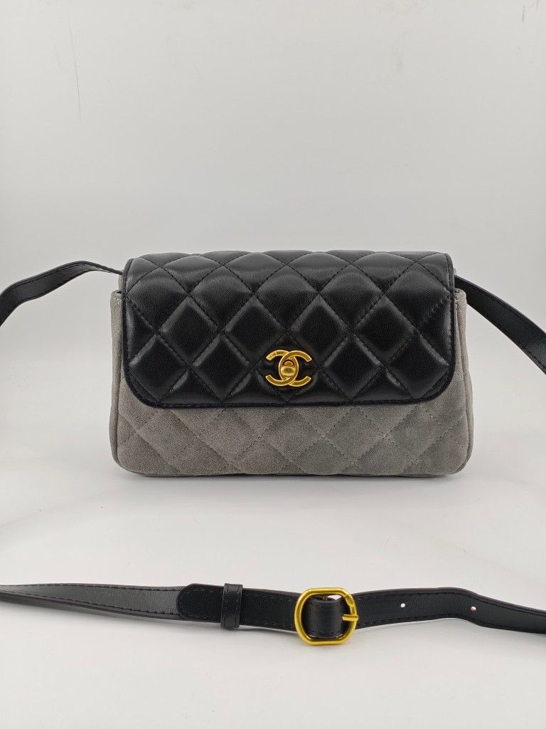 Authentic CC ladies' two-tone messenger bag