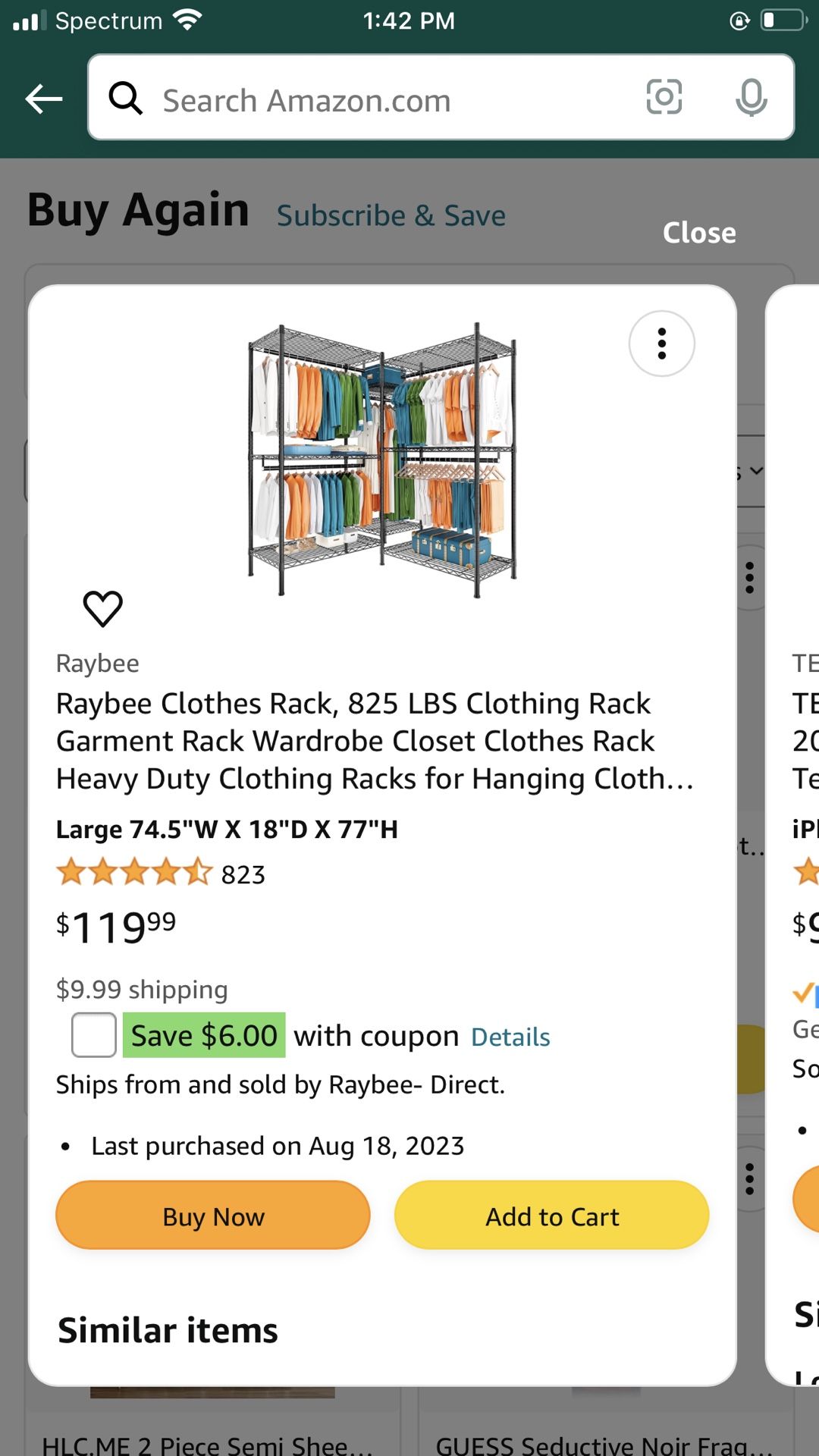 Brand New Clothing Rack In The Box