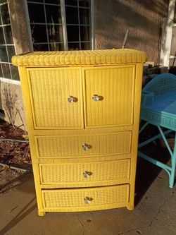 wicker dresser