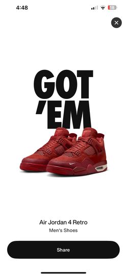 Jordan 4 Brick Size 5.5 IV Red