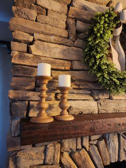 Wood candle sticks