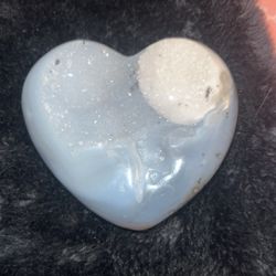 Crystal Blue And White Heart 