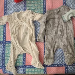 0-3 month newborn footsie night onesies 