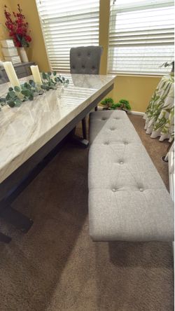 Dinning table with chair and  bench