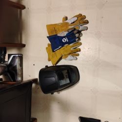 Welding Helmet And Gloves