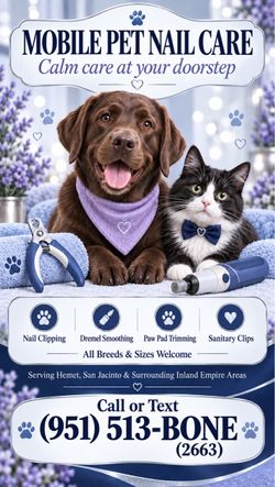 Mobile Nail Care for Dogs and Cats