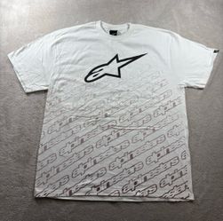 Vintage Y2K AlpineStars Men’s XL White T Shirt Grunge Motorcross Skate 2000s New