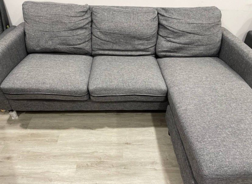 Grey Sectional Couch - 2 Piece