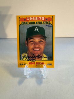 1988 Score - Reggie Jackson #500 Autographed 🔥Rare🔥 (Z)