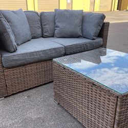 Outdoor Patio Furniture Loveseat W/ Coffee Table *New*