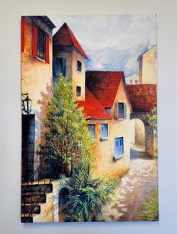 “Tuscan Street " Painting Print by Winston Porter 24x36 inches - very warm feel.