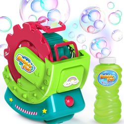 Bubble Machine for Toddlers Kids, with 8oz Bubble Solution,Extra Large Bubbles & Bubbles in Bubble
