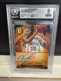 Kevin Durant 2013-14 Panini Gold Standard Superscribe Auto BGS 9