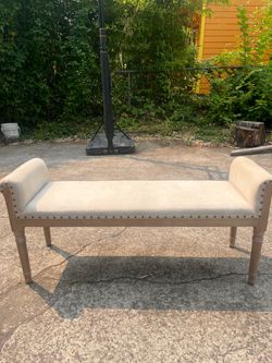 Bench - cream fabric
