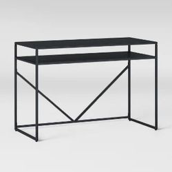 (Free) Glasgow Metal Writing Desk with Storage Black - Project 62