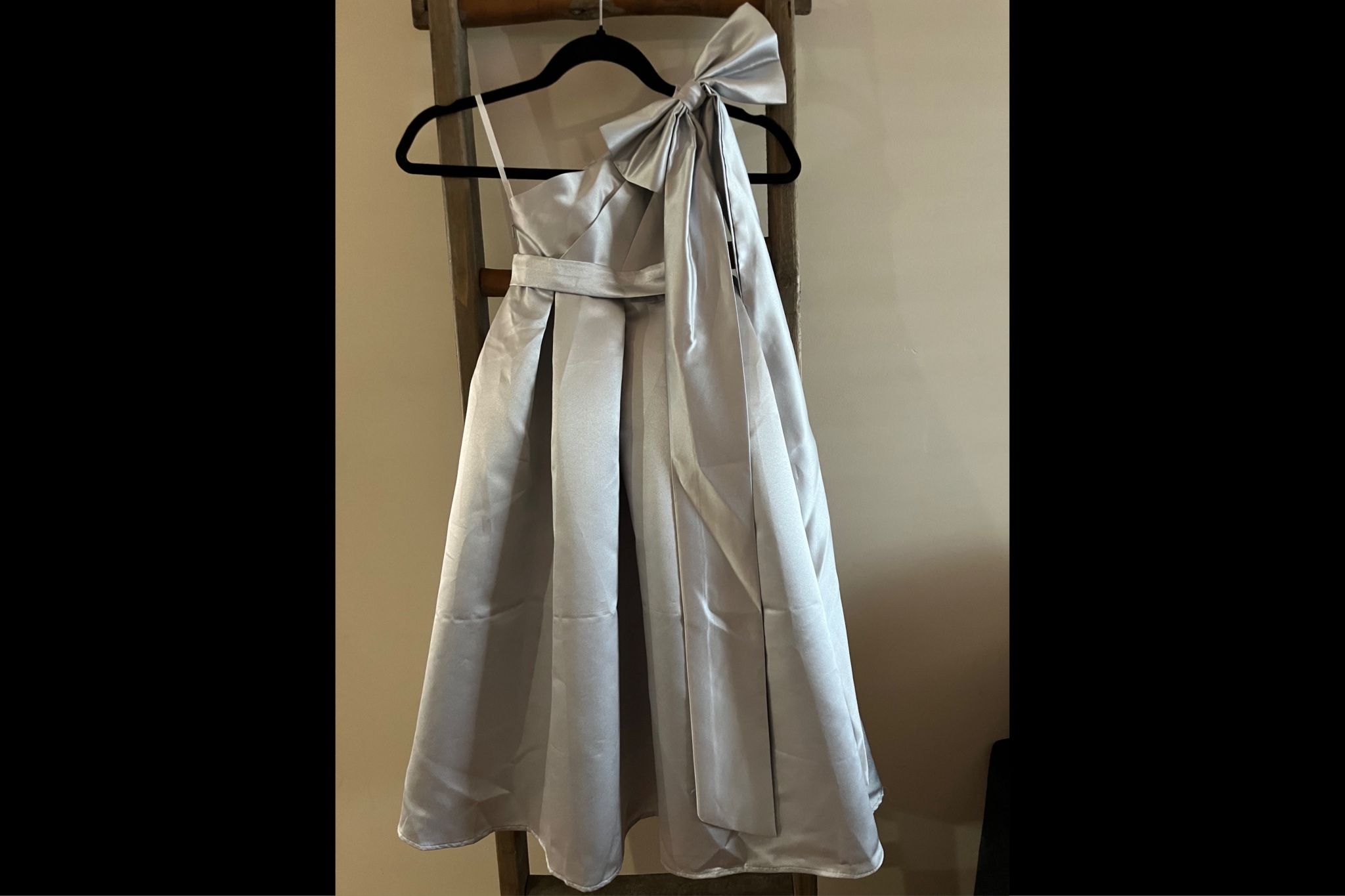 Gray Silk Toddler Dress