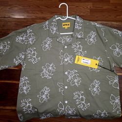 GFTDLA's Men's Olive Button-up 