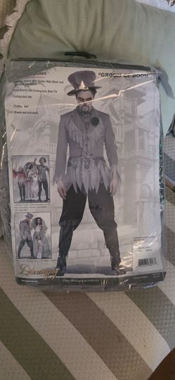 Dreamguy Groom of Doom Halloween Costume Men's Size M Gray Tattered Zombie Suit N New