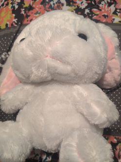 White Plush Bunny Stuffed Animal backpack