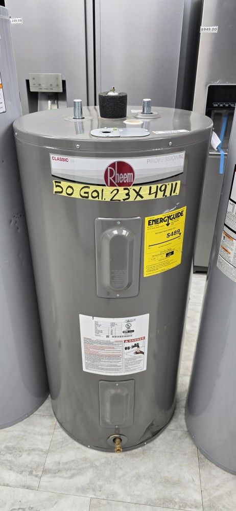 50 Gallons Electric Water Heater 6 Year Warranty Garantia Por Escrito