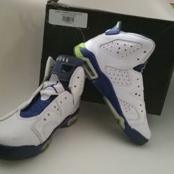 Sz 4Y Jordan Retro 6 Fierce Green GS Worn2x