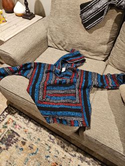 Baja Hoodie Pullover Striped Woven