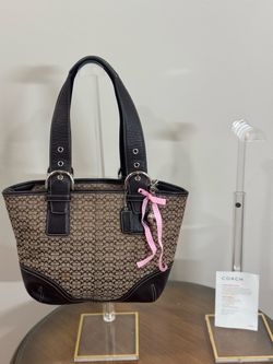 Brown Vintage Coach Shoulder Tote Bag